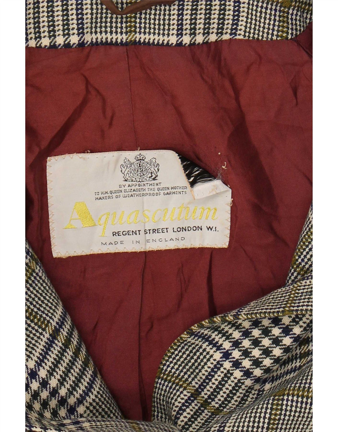 Pardesiu Aquascutum pentru femei UK 14 Medium Gri Houndstooth