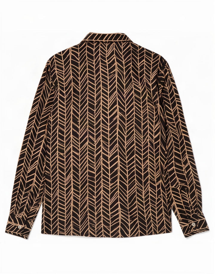 Bluză Cămașă Femei Iceberg IT 44 Medium Negru Geometric Mătase