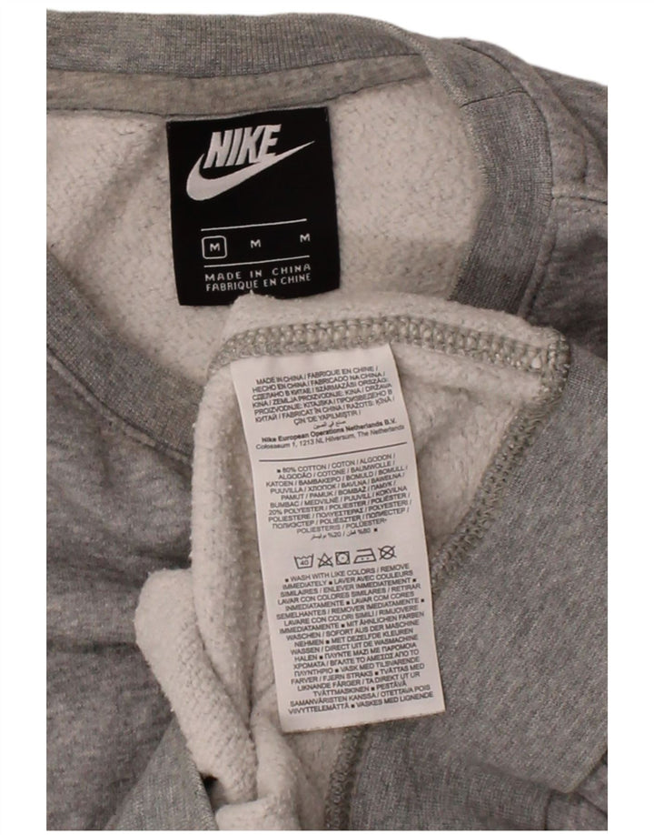 NIKE Mens Sweatshirt Jumper Medium Grey Cotton