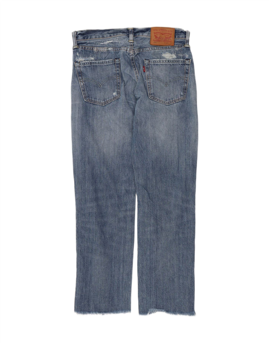 Blugi Levi's 511 Distressed Slim W30 L27 Bumbac albastru