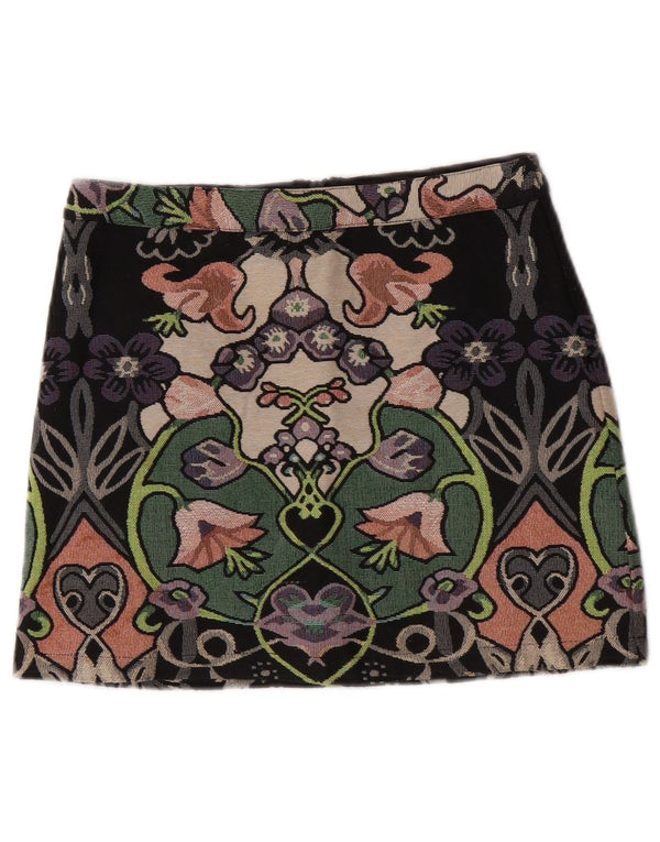 Fusta mini Topshop pentru femei UK 8 Small W28 Multicolor Floral Poliester