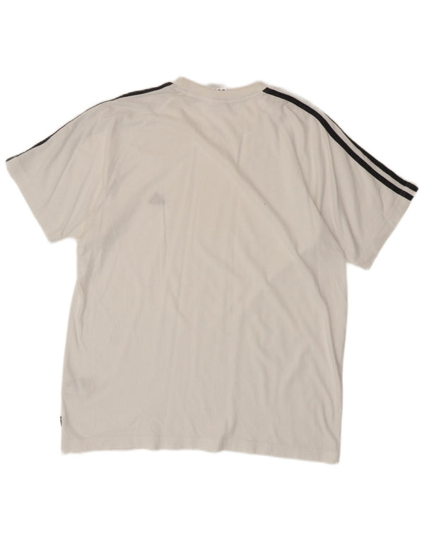 Tricou pentru bărbați Adidas Top mare, alb, bumbac