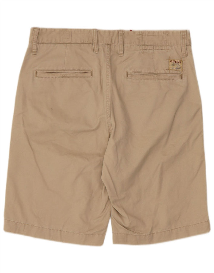 Pantaloni scurți chino Guess pentru bărbați W31, bumbac mediu bej