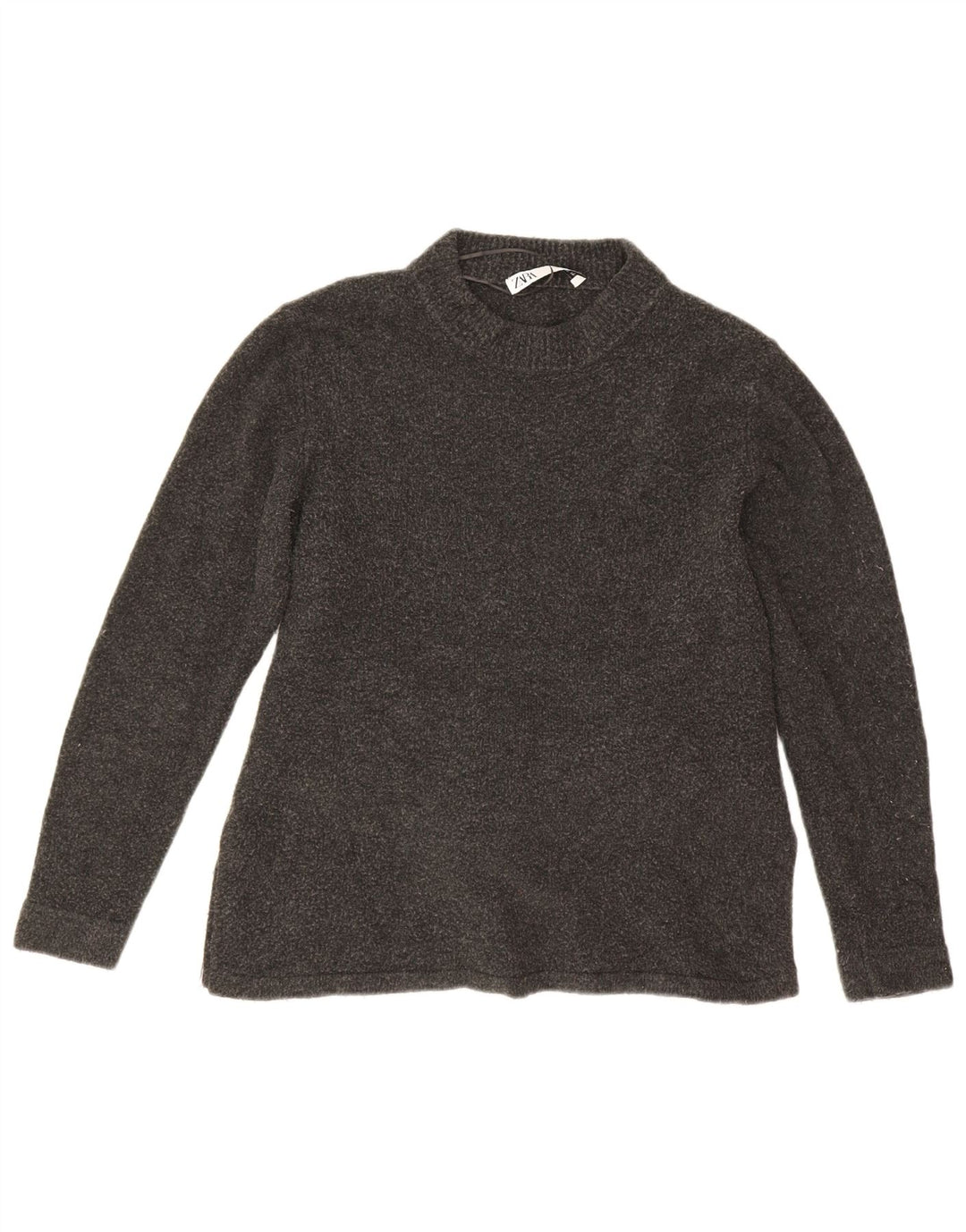 Pulover pentru damă Zara, cu gât turnut, UK 14, gri mediu