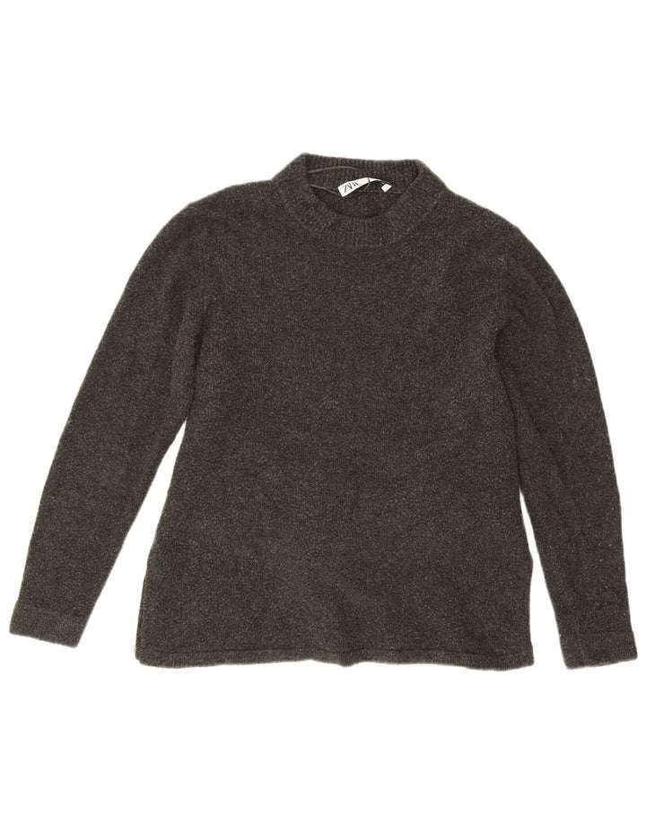 Pulover pentru damă Zara, cu gât turnut, UK 14, gri mediu
