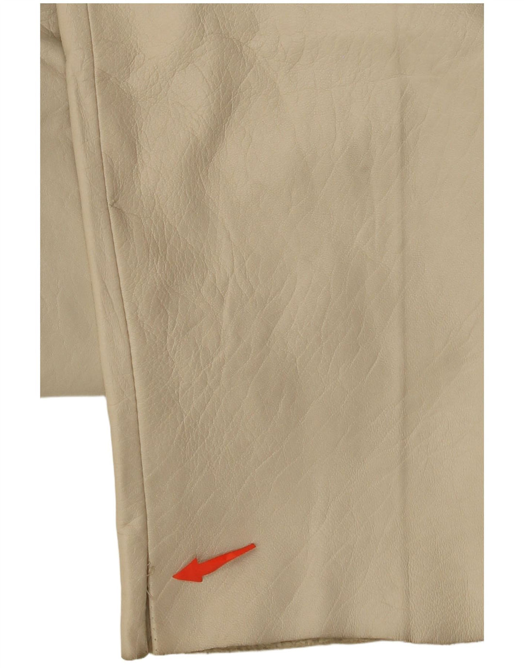 VINTAGE Pantaloni conici din piele pentru femei W26 L30 bej