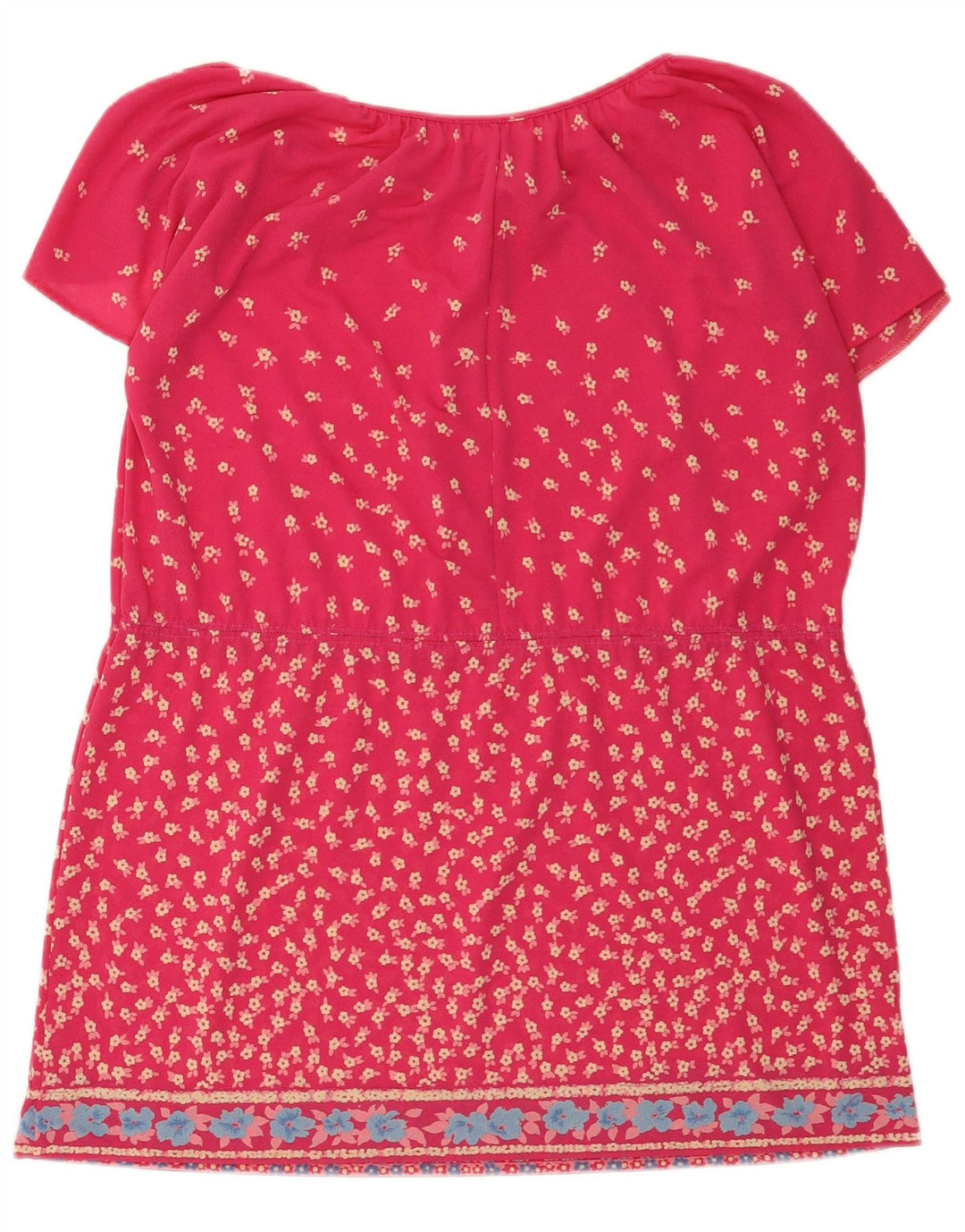 Rochie tunică vintage pentru femei EU 42 Poliester Floral Roz mare