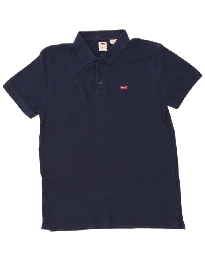 Cămașă polo standard pentru bărbați Levi's, bumbac, albastru bleumarin mediu