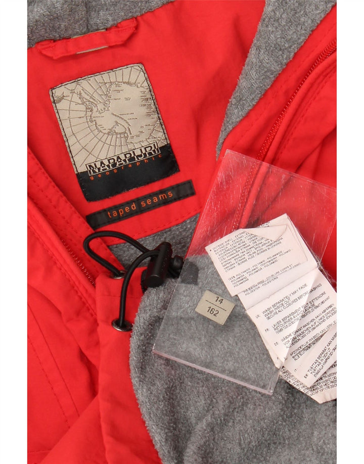 Jachetă Anorak Geographic Graphic Băieți Napapijri 13-14 Ani Poliamidă Roșie
