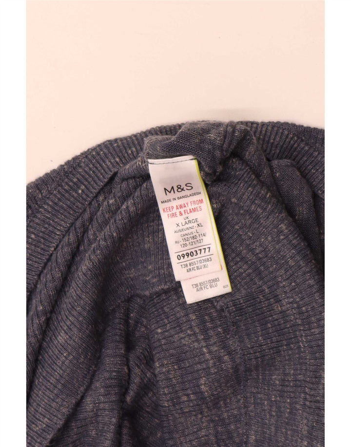 Pulover cardigan supradimensionat pentru femei Marks & Spencer UK 18 XL Blue Flecked