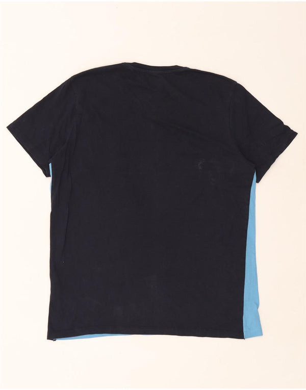 Tricou grafic pentru bărbați JACK & JONES Top XL bleumarin din bumbac color bloc