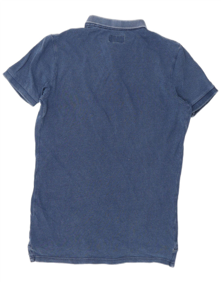 Tricou polo pentru bărbați Superdry, bumbac, albastru bleumarin