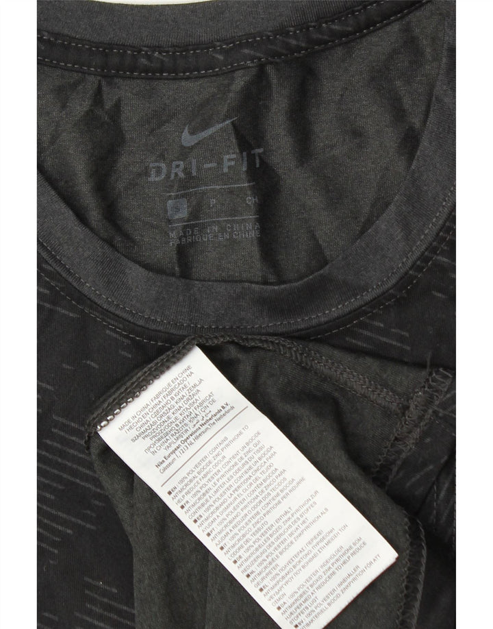 Tricou Nike Dri Fit pentru bărbați Top mic, negru, din poliester de camuflaj