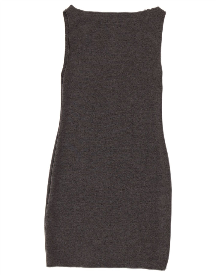 Rochie teacă fără mâneci pentru femei Zara UK 12 Viscoză gri mediu