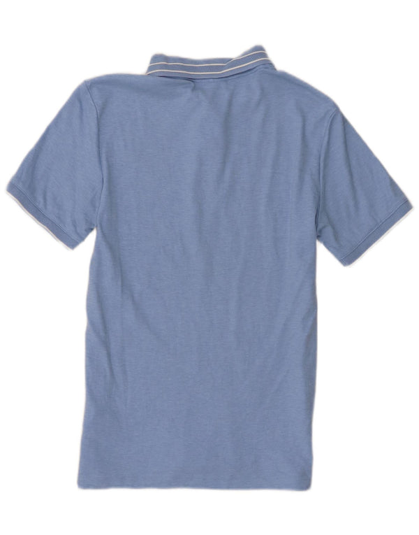 Calvin Klein Mens Slim Fit Polo Shirt XS Blue Striped Cotton