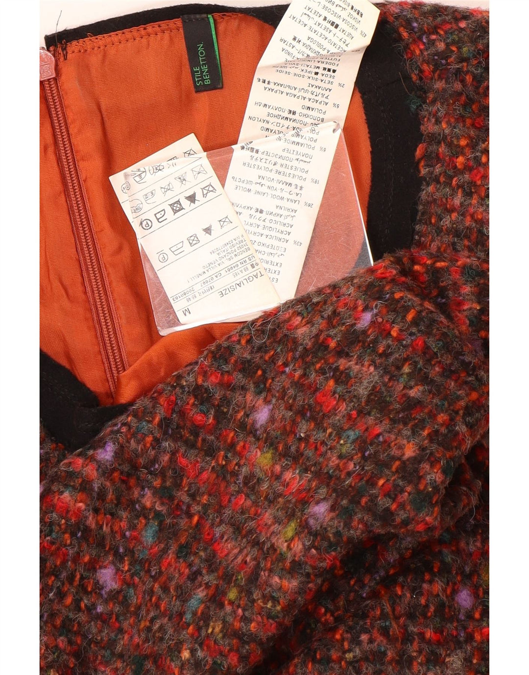Rochie teacă fără mâneci Benetton pentru femei UK 12 Medium, multicoloră, pete