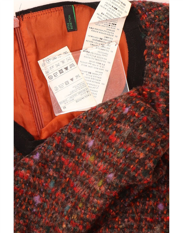 Rochie teacă fără mâneci Benetton pentru femei UK 12 Medium, multicoloră, pete