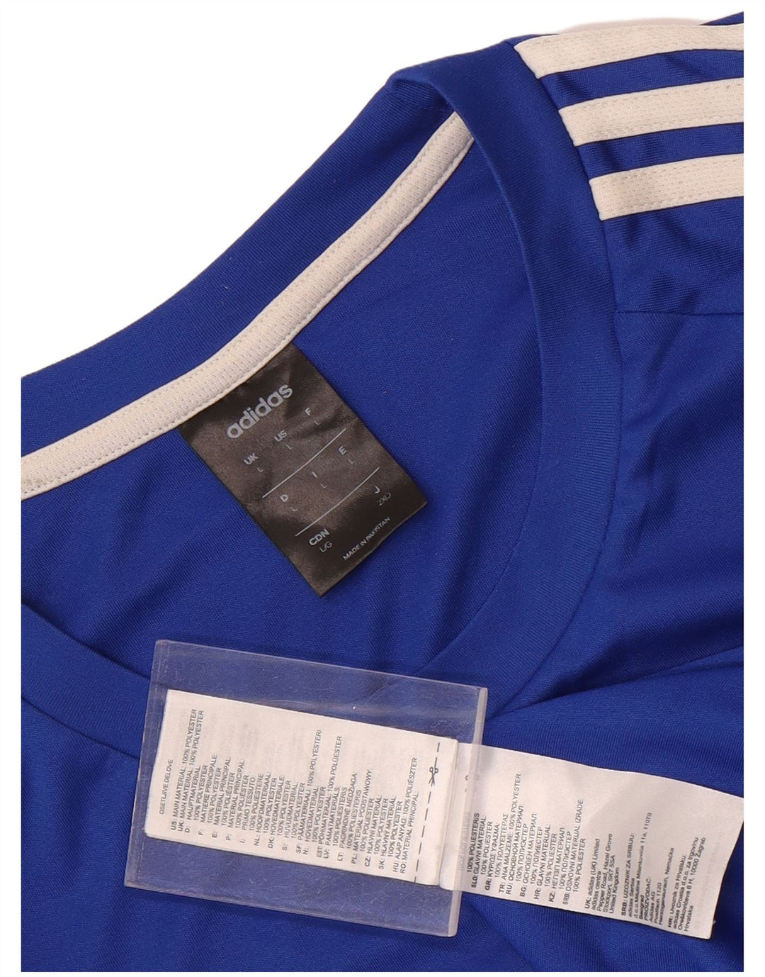 Tricou Adidas Climalite pentru bărbați Top mare poliester albastru