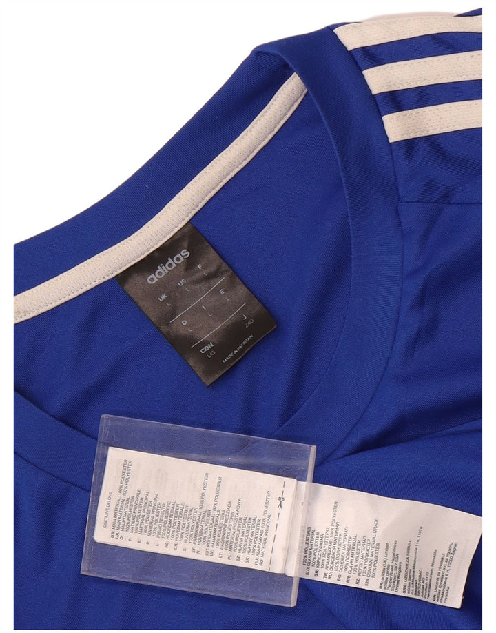 Tricou Adidas Climalite pentru bărbați Top mare poliester albastru