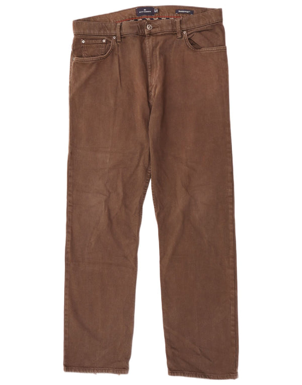 Blugi drepti Blue Harbour pentru femei Marks & Spencer W36 L31 bumbac maro