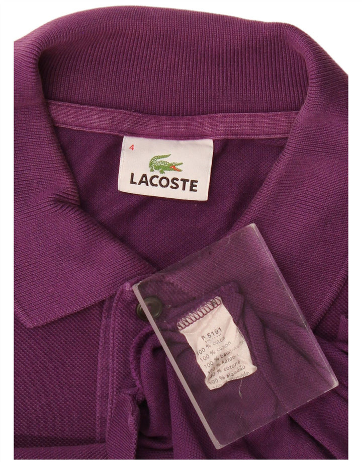 Tricou polo Lacoste pentru bărbați mărimea 4 bumbac violet mediu