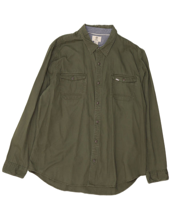 Cămașă Timberland Earthkeepers Regular Fit 2XL, bumbac verde