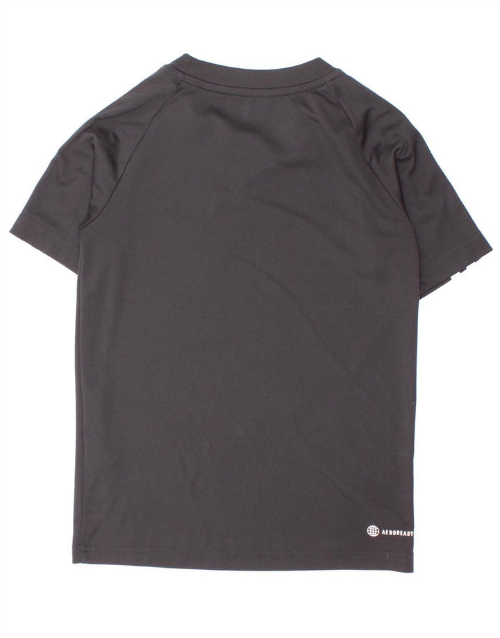 Tricou Adidas Aeroready pentru baieti Top 7-8 ani poliester negru