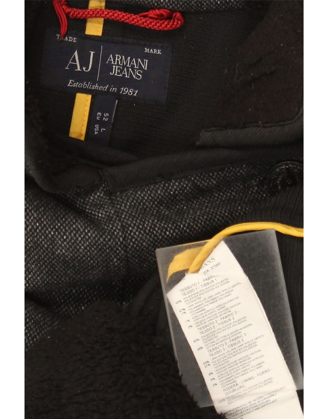 Palton pentru femei Armani Jeans UK 16, mare, gri poliester cu pături