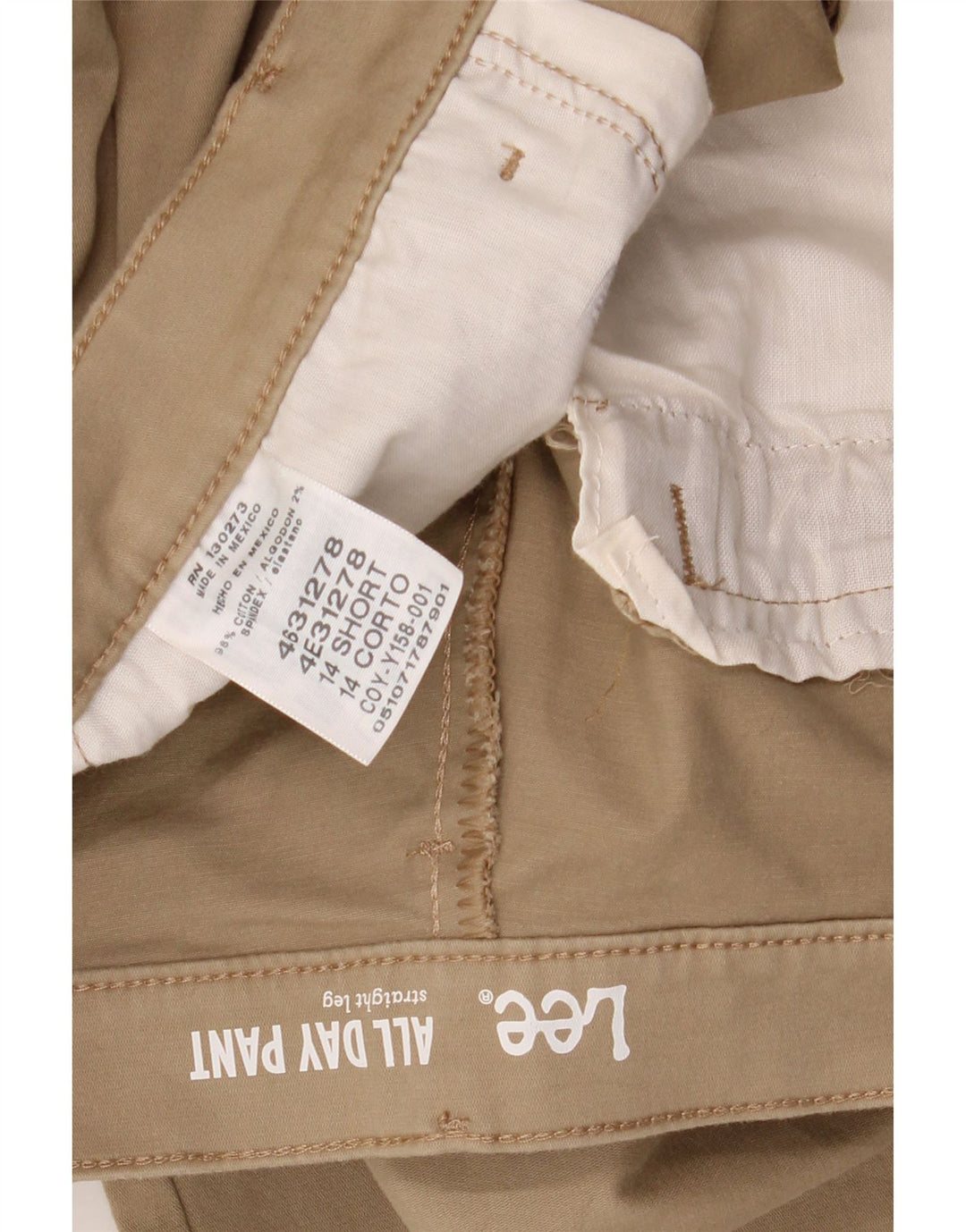 Pantaloni casual drepti LEE pentru femei US 14 XL W34 L28 maro bumbac