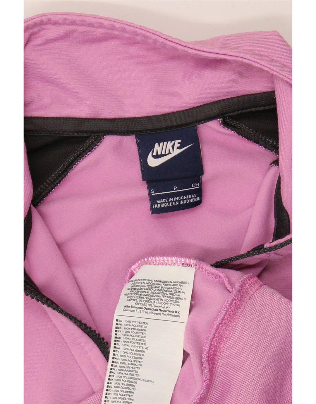 Jachetă de trening pentru femei NIKE UK 10 mic, roz, poliester color bloc