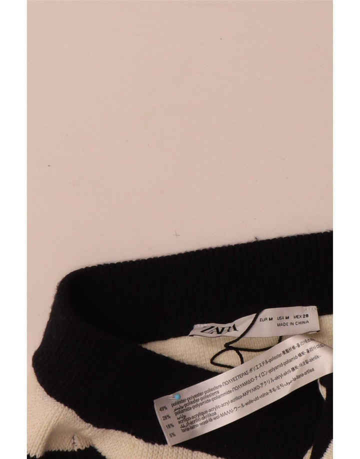 Fusta creion tricotată pentru femei Zara Medium W30 Poliester cu dungi negre