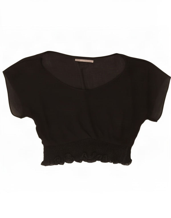 Bluză supradimensionată pentru femei Zara UK 18 XL Negru