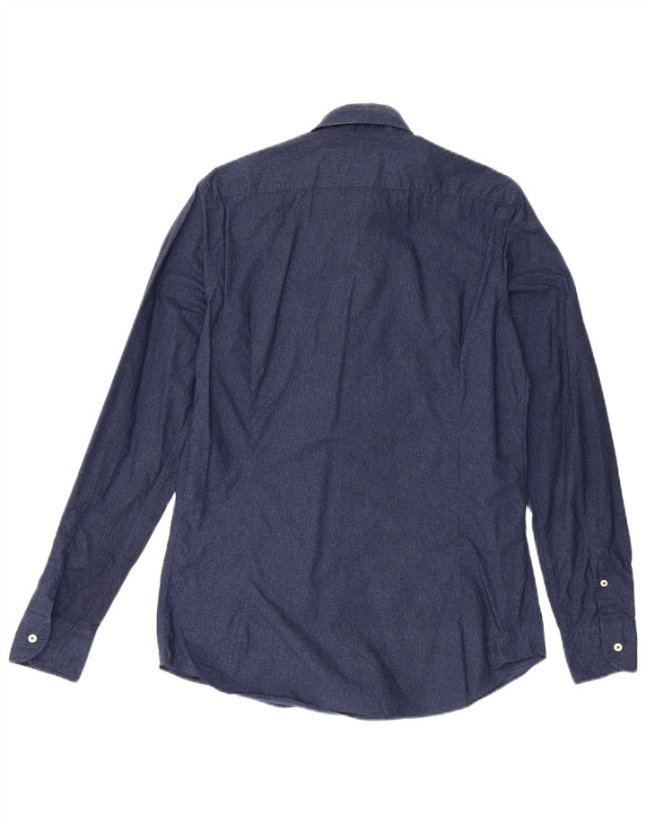 Cămașă Massimo Dutti Bărbați Mic Bleumarin