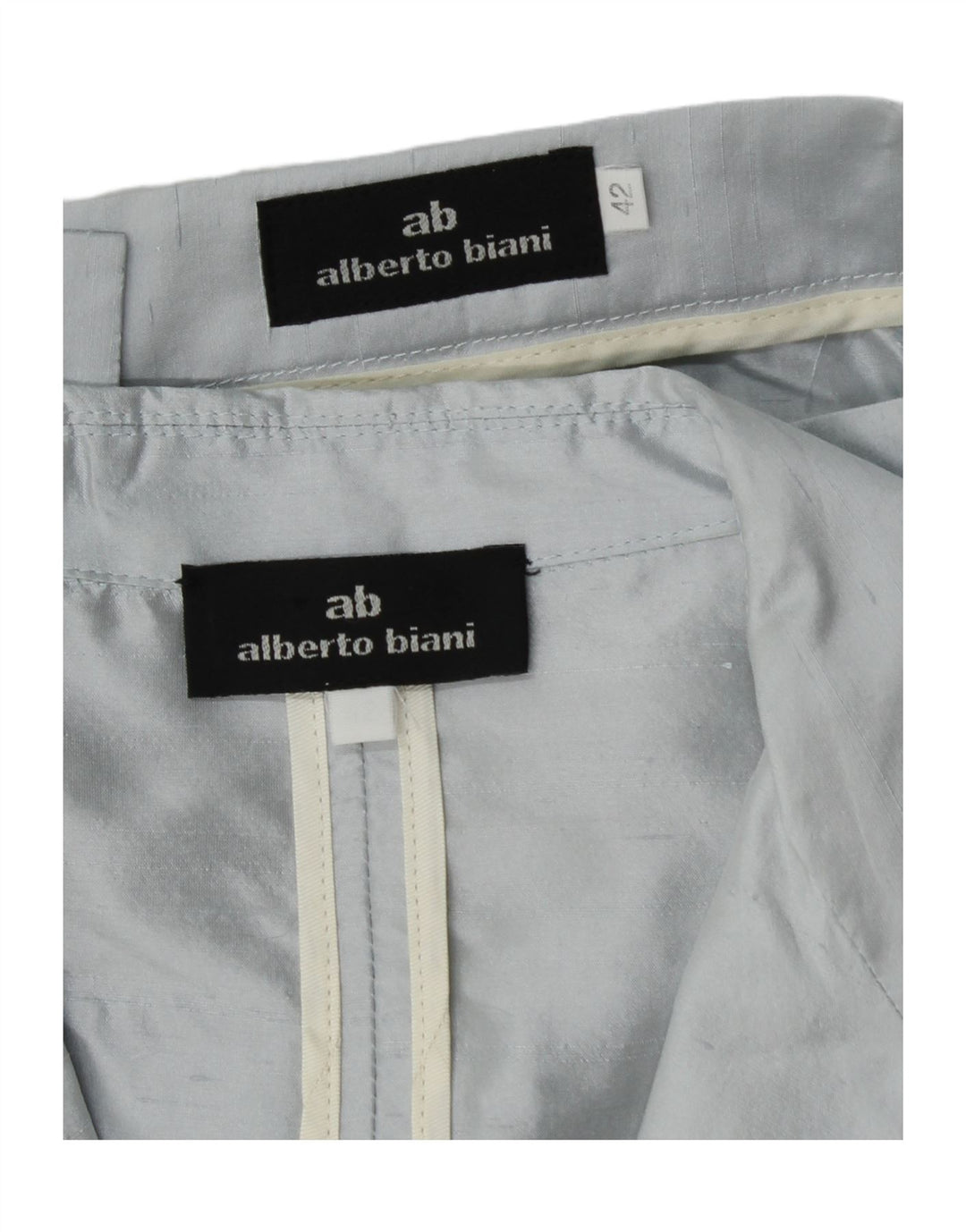 Alberto Biani Set fuste 2 piese 3 nasturi pentru femei IT 42 Medium W26 Mătase albastră
