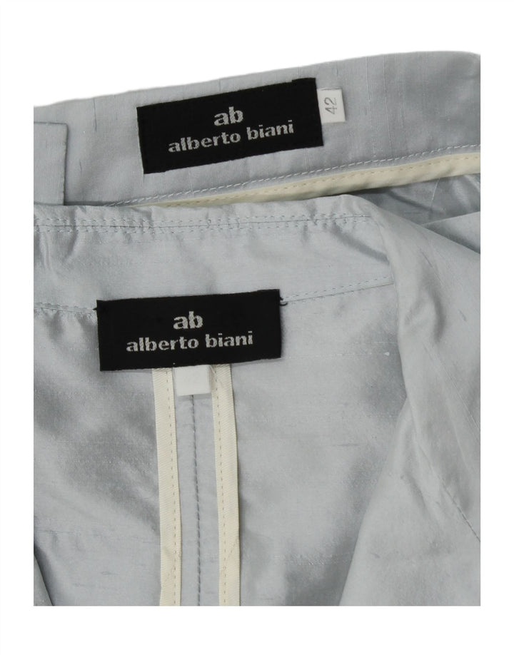 Alberto Biani Set fuste 2 piese 3 nasturi pentru femei IT 42 Medium W26 Mătase albastră