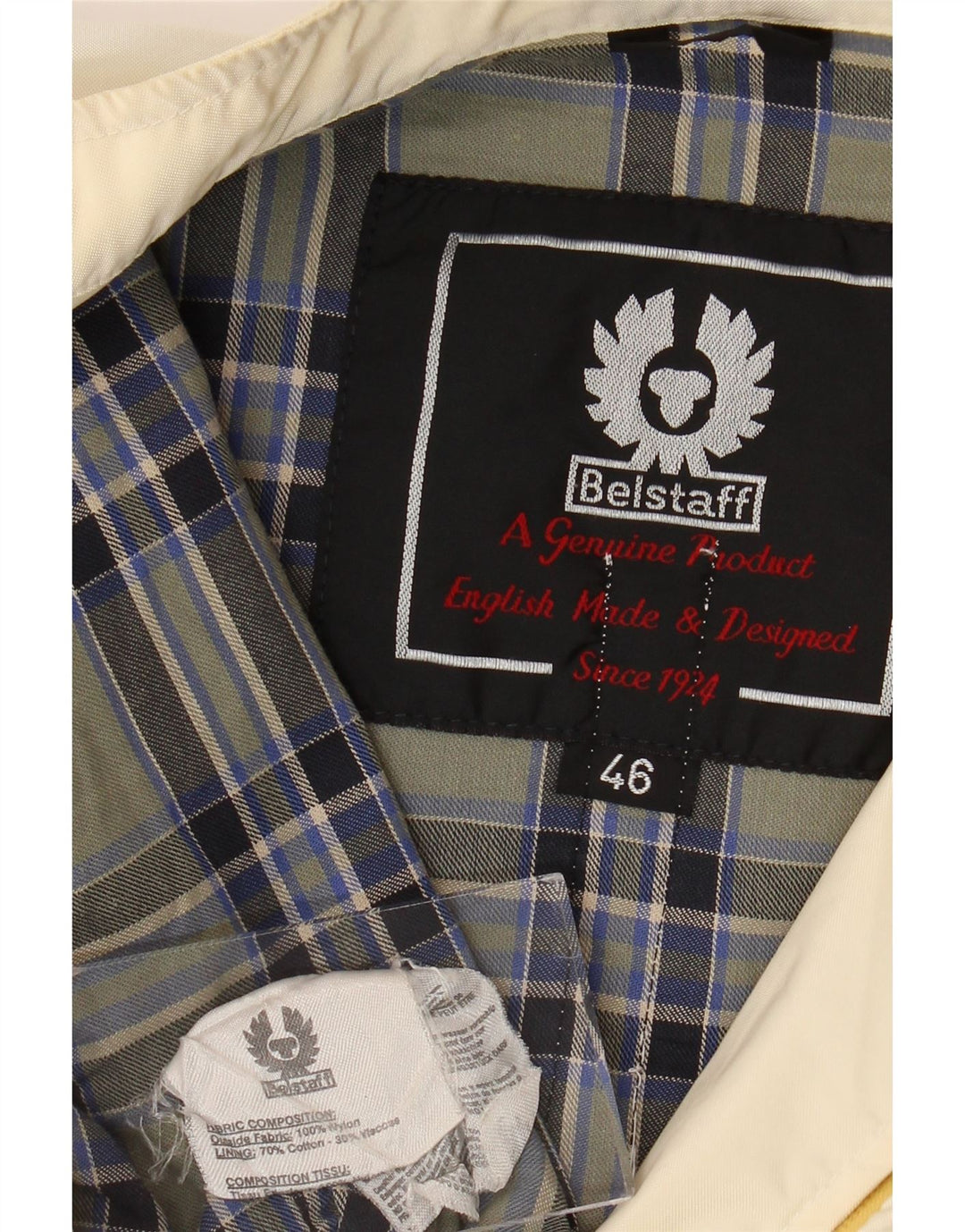 Jachetă de motociclist pentru femei Belstaff IT 46 mare din nailon alb