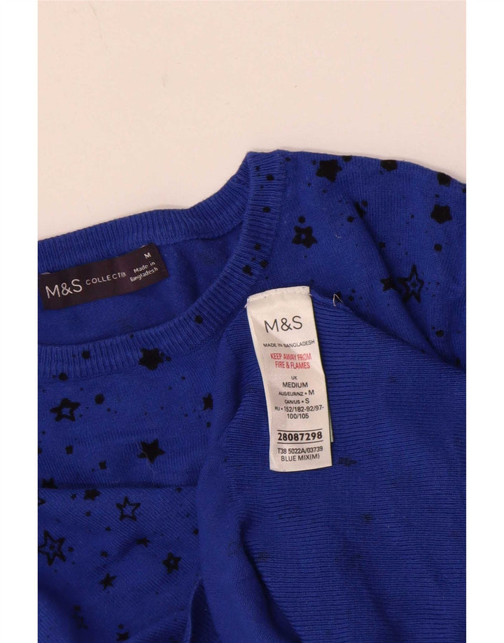 Pulover pentru femei Marks & Spencer, cu model abstract, cu gâtul barcă, UK 14 Medi