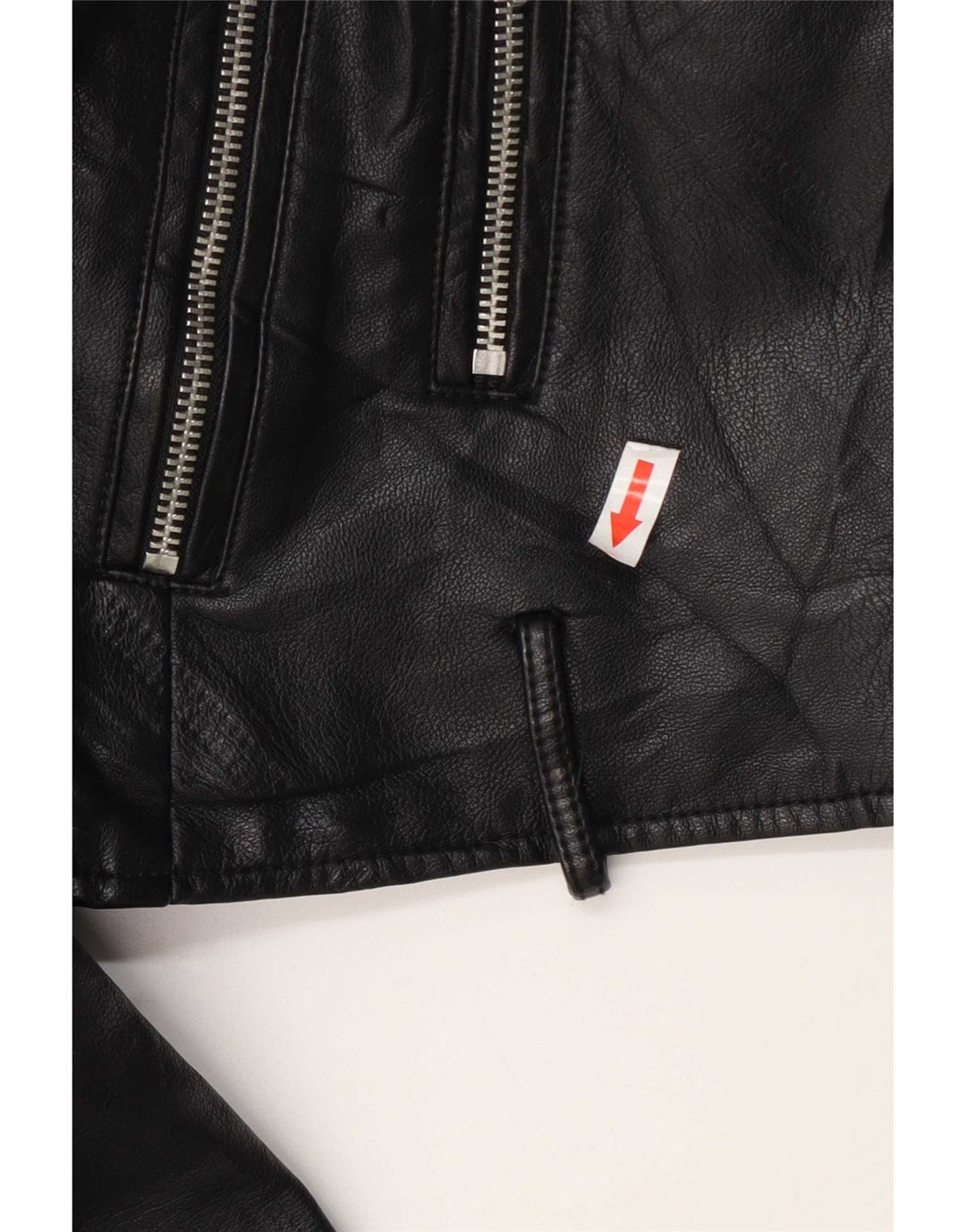 Jachetă motociclist din piele artificială pentru femei Levi's, UK 10, poliuretan mic, negru
