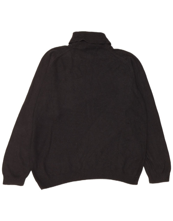 Pulover pentru femei Marks & Spencer cu gât rulat, bumbac negru UK 20 2XL