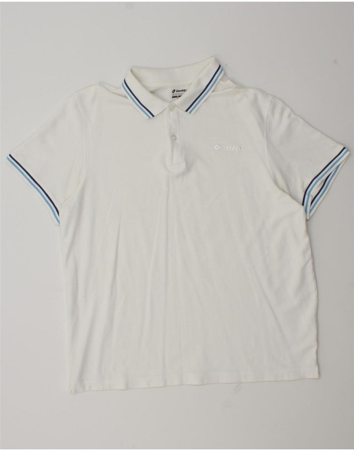 Tricou polo pentru bărbați Lotto 2XL alb