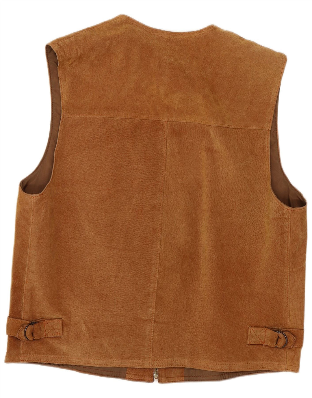 Gilet pentru femei VINTAGE din piele intoarsa UK 18 XL maro