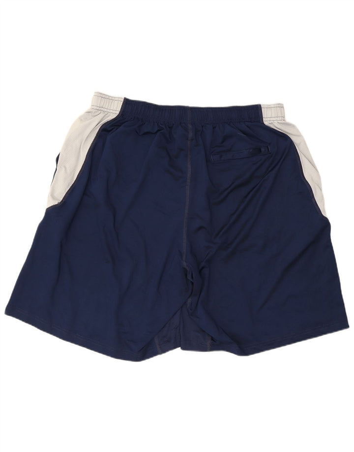 Pantaloni scurți sport pentru bărbați Russell Athletic 2XL, albastru bleumarin, poliester color bloc