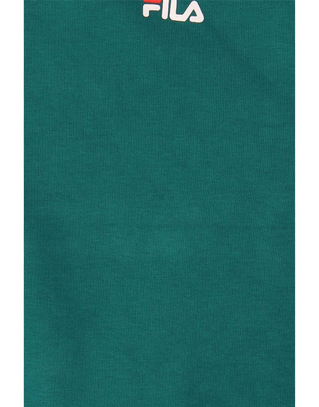 Hanorac grafic pentru bărbați Fila Pulover verde mediu bumbac color bloc