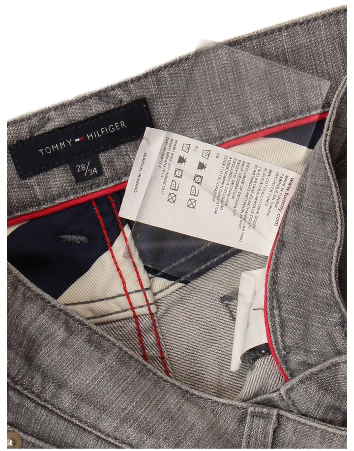 TOMMY HILFIGER Blugi drepti pentru femei W28 L30 bumbac gri