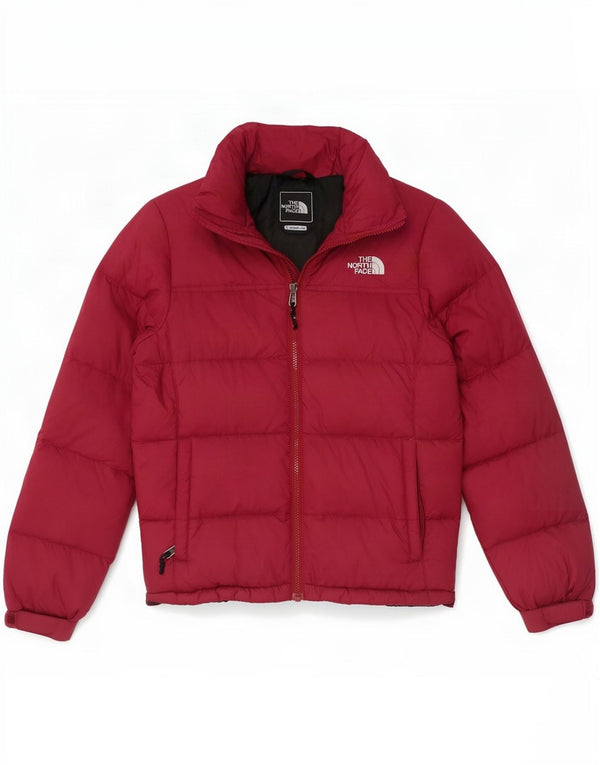 Jachetă căptușită The North Face pentru femei UK 10 Small Burgundy Nylon