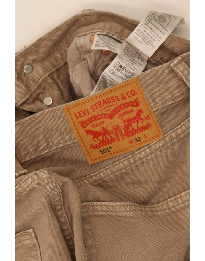 Pantaloni scurți Levi's 501 Denim W32 Medium Beige Bumbac