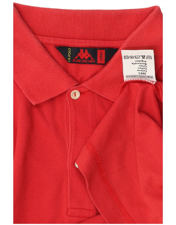 Cămașă polo pentru bărbați Kappa, bumbac roșu mare