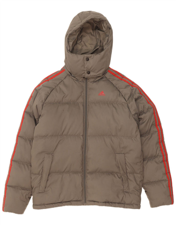 Jachetă căptușită cu glugă Adidas pentru bărbați UK 36 Small Gri