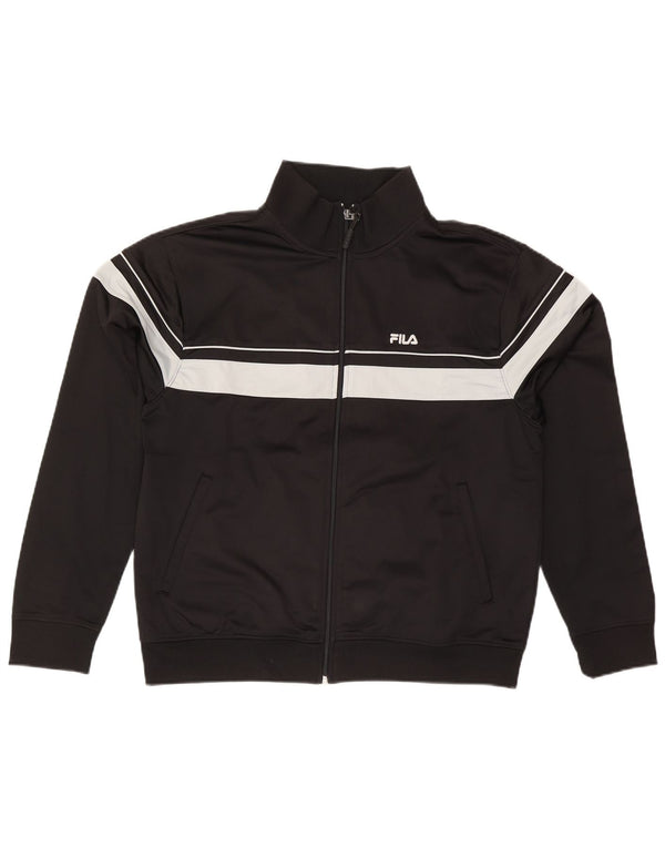 Jachetă de top pentru trening Fila pentru bărbați, mare, negru, poliester color bloc