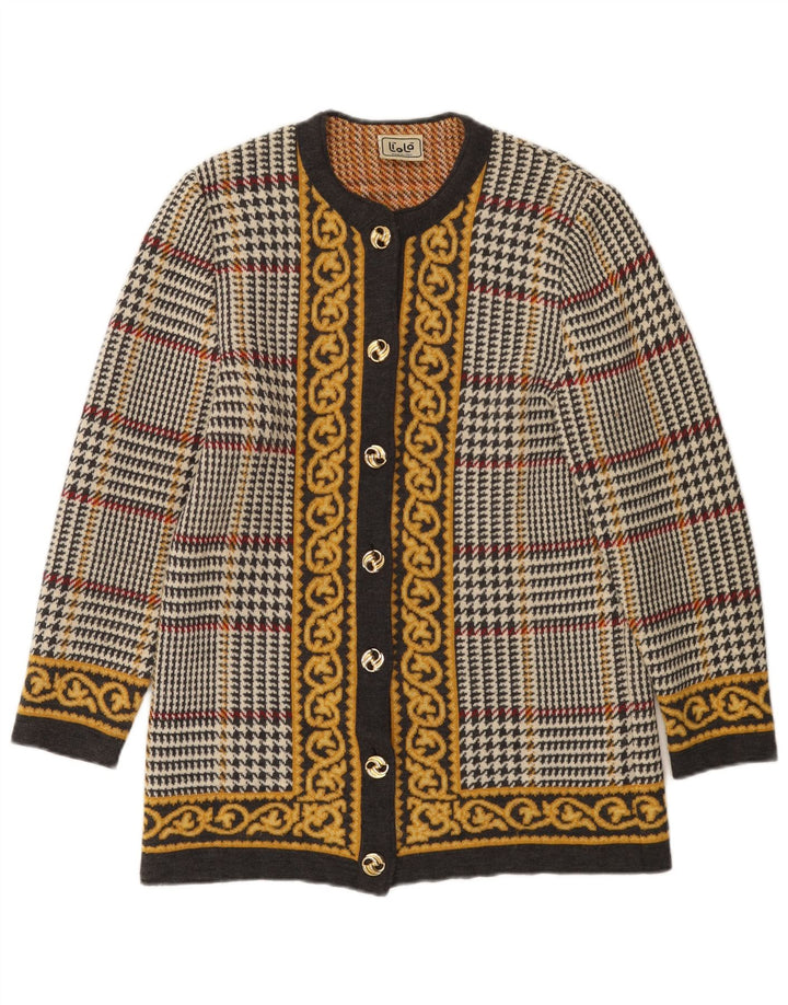 Pulover cardigan pentru femei Liola UK 12 Lână medie multicoloră cu picior de gală